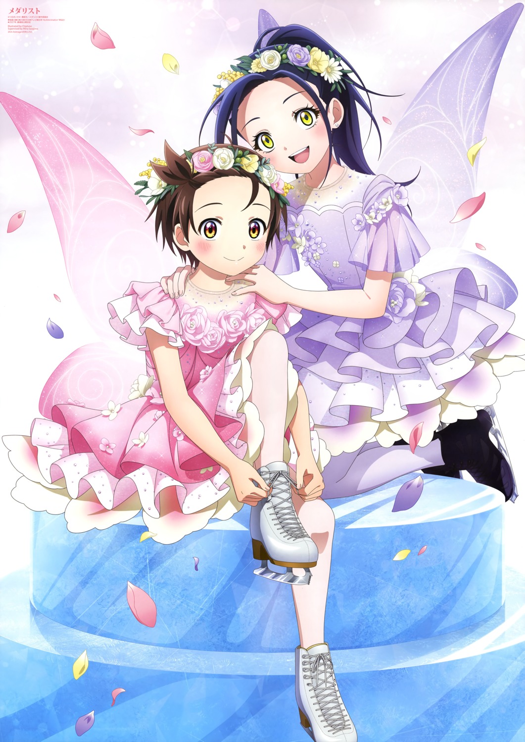 chiptune, dress, fairy, ice_skating, kamisaki_hikaru, medalist, see_through, skirt_lift