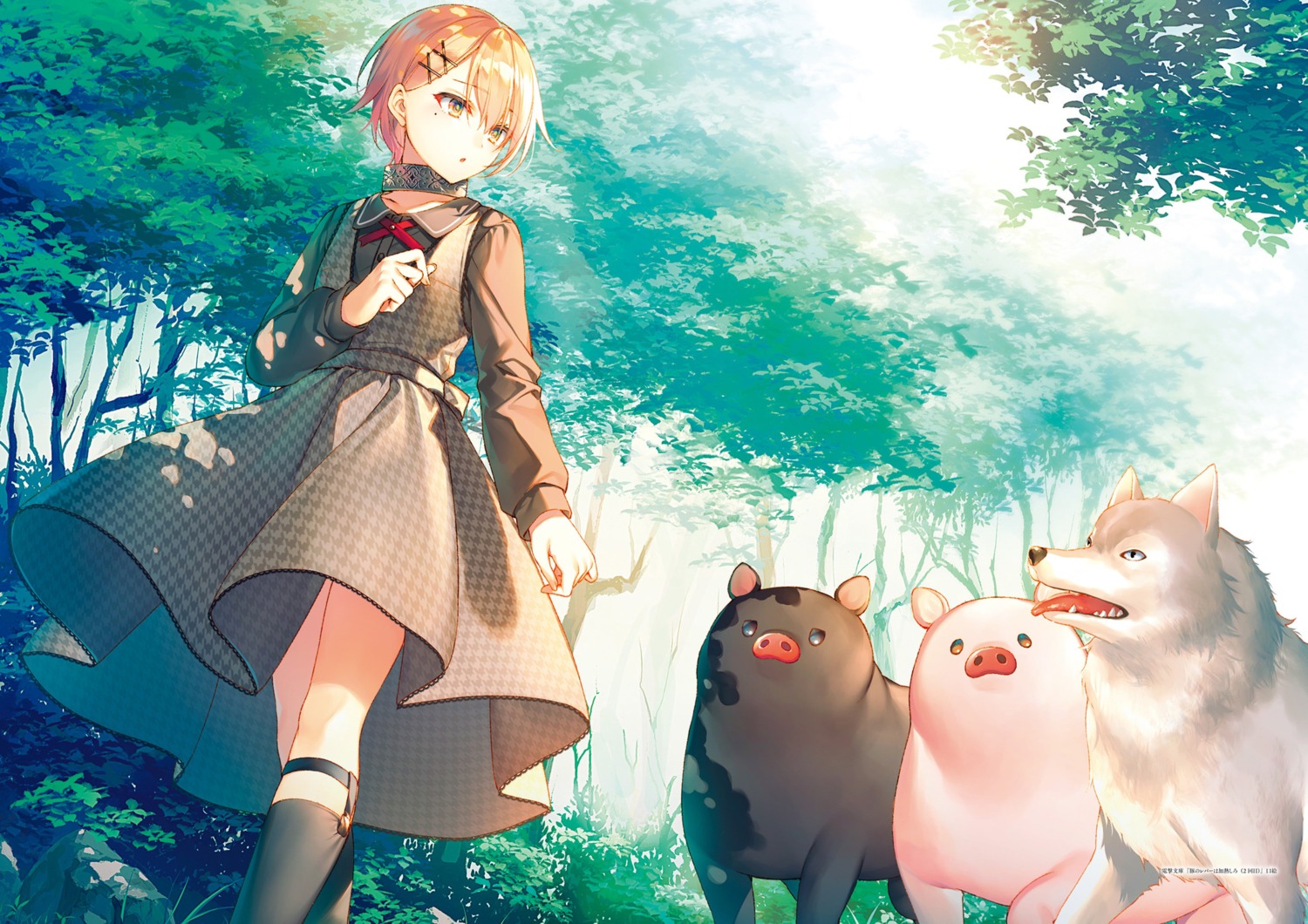 buta_(buta_no_liver_wa_kanetsu_shiro), buta_no_liver_wa_kanetsu_shiro, ceres_(buta_no_liver_wa_kanetsu_shiro), dress, skirt_lift, toosaka_asagi