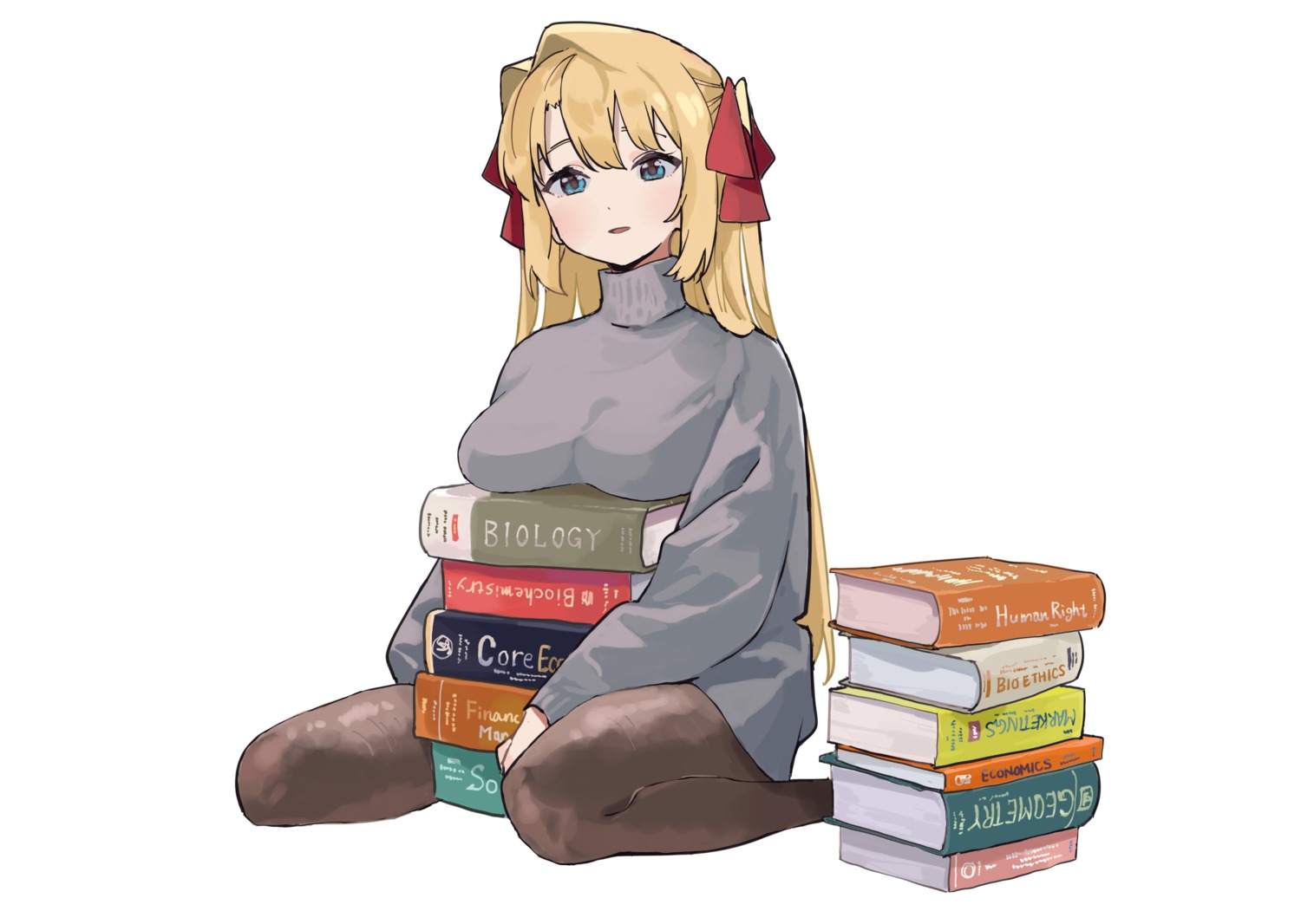 hey, kamiina_botan, kamiina_botan_yoeru_sugata_wa_yuri_no_hana, pantyhose, sweater