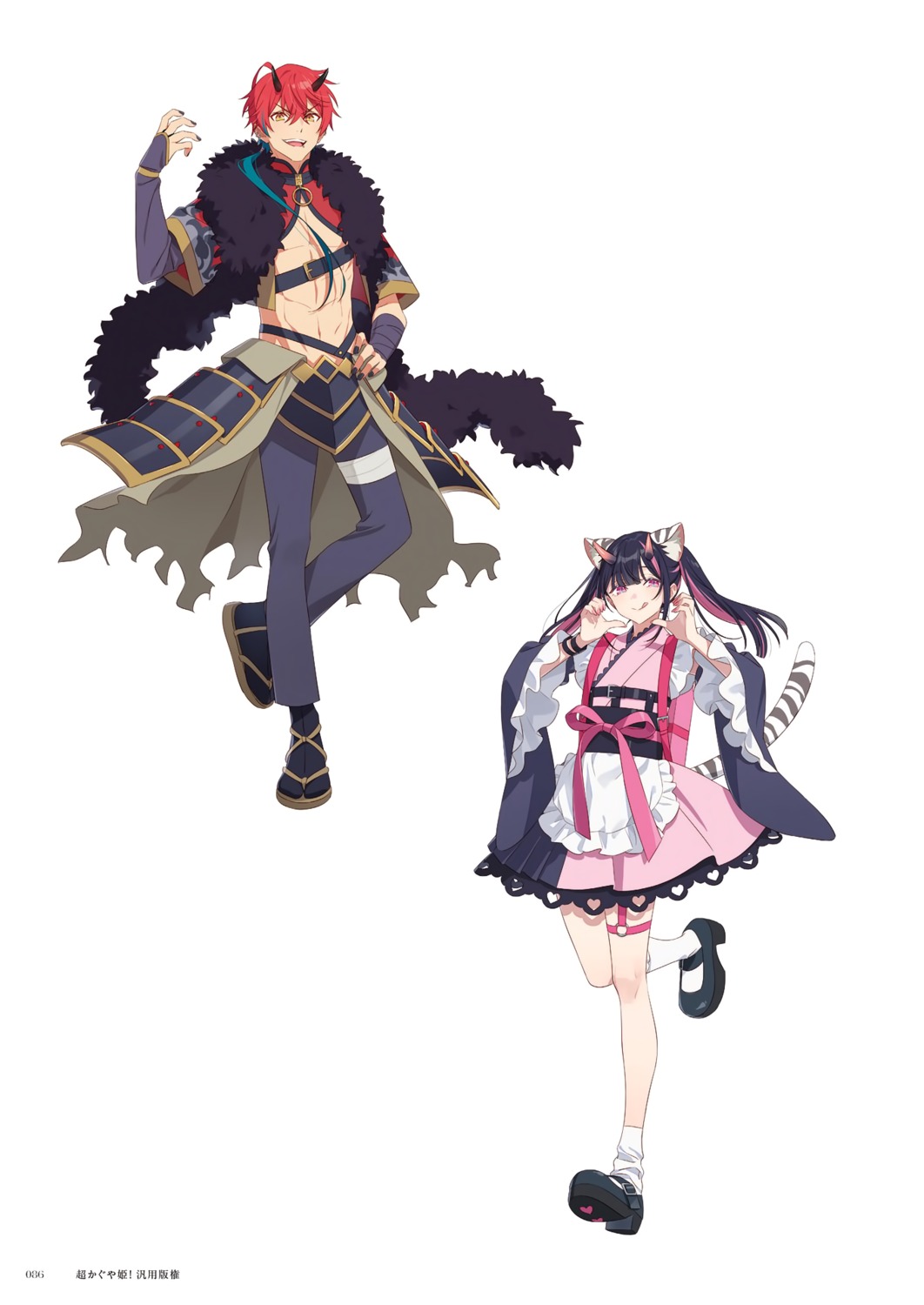 animal_ears, armor, bandages, chou_kaguyahime!, garter, hechima, heels, horns