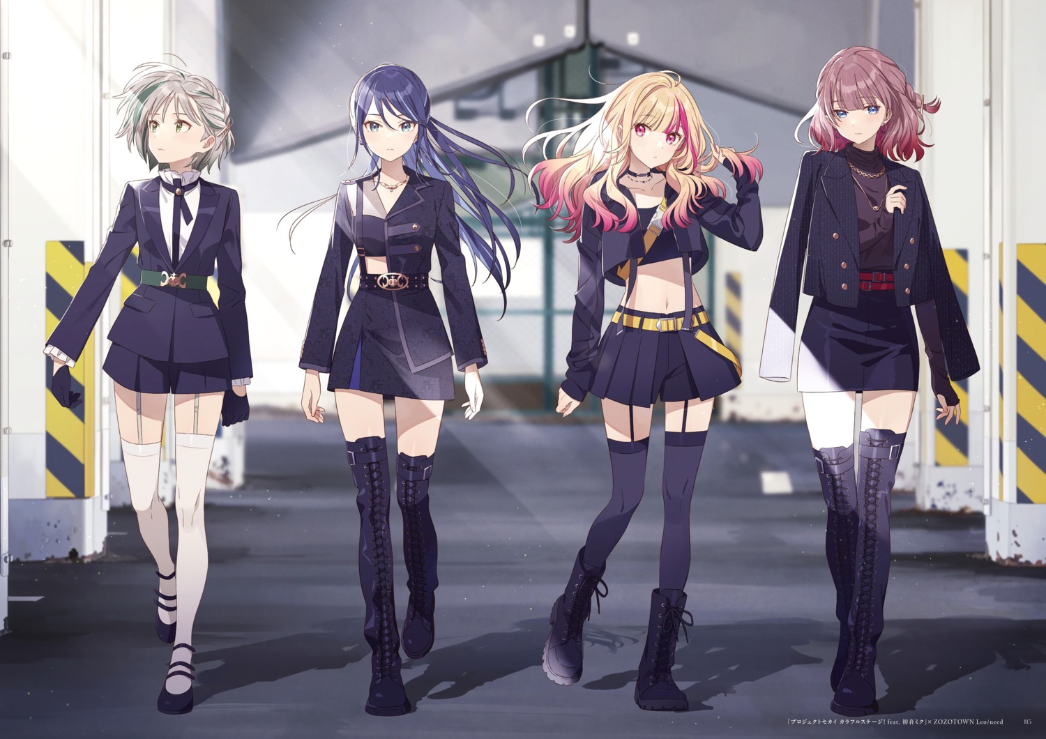 hechima, hinomori_shiho, hoshino_ichika_(project_sekai), mochizuki_honami, project_sekai, sega, stockings, tenma_saki