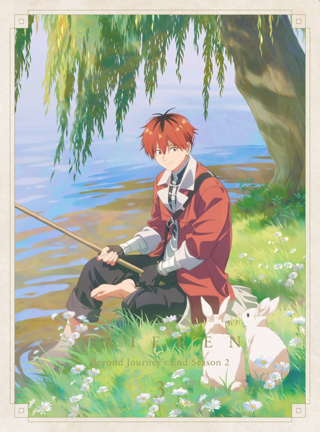 bandages, disc_cover, male, sousou_no_frieren, stark, takase_akiko, wet