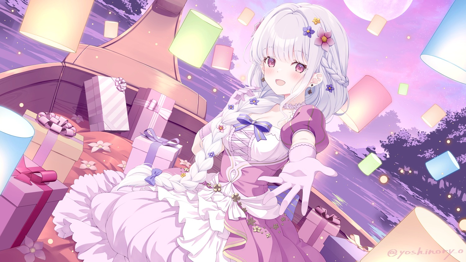 amakusa_fran, dress, indie_virtual_youtuber, wallpaper, yoshino_ryou