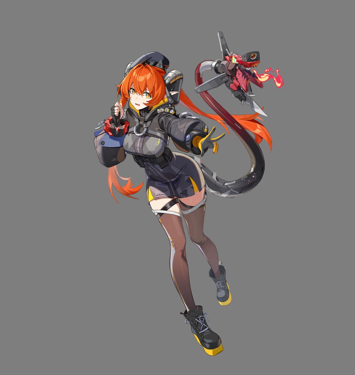 garter, horns, orphie_magnusson, pointy_ears, tagme, tail, thighhighs, transparent_png, zenless_zone_zero