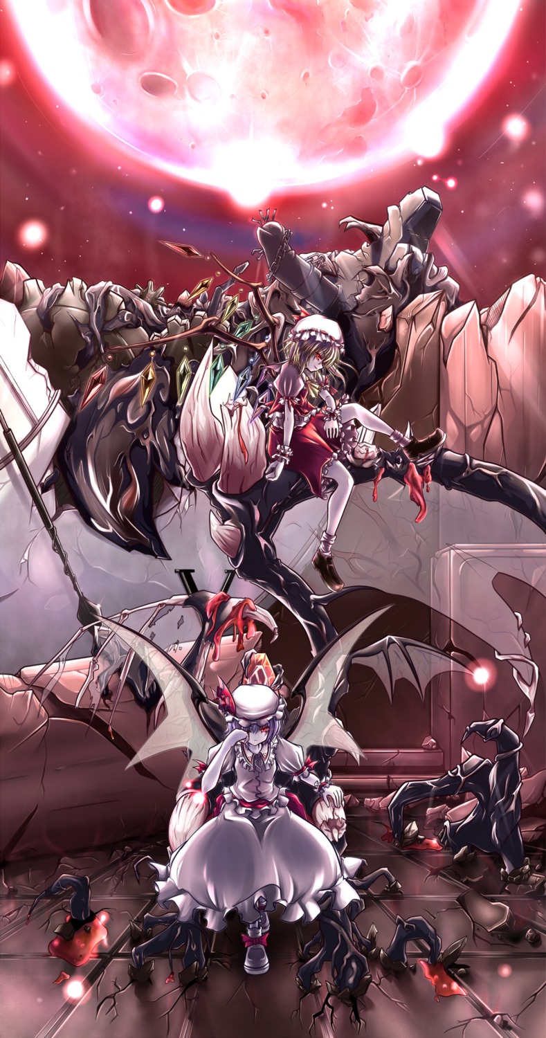 flandre_scarlet, remilia_scarlet, touhou, truth_and_fate, wings