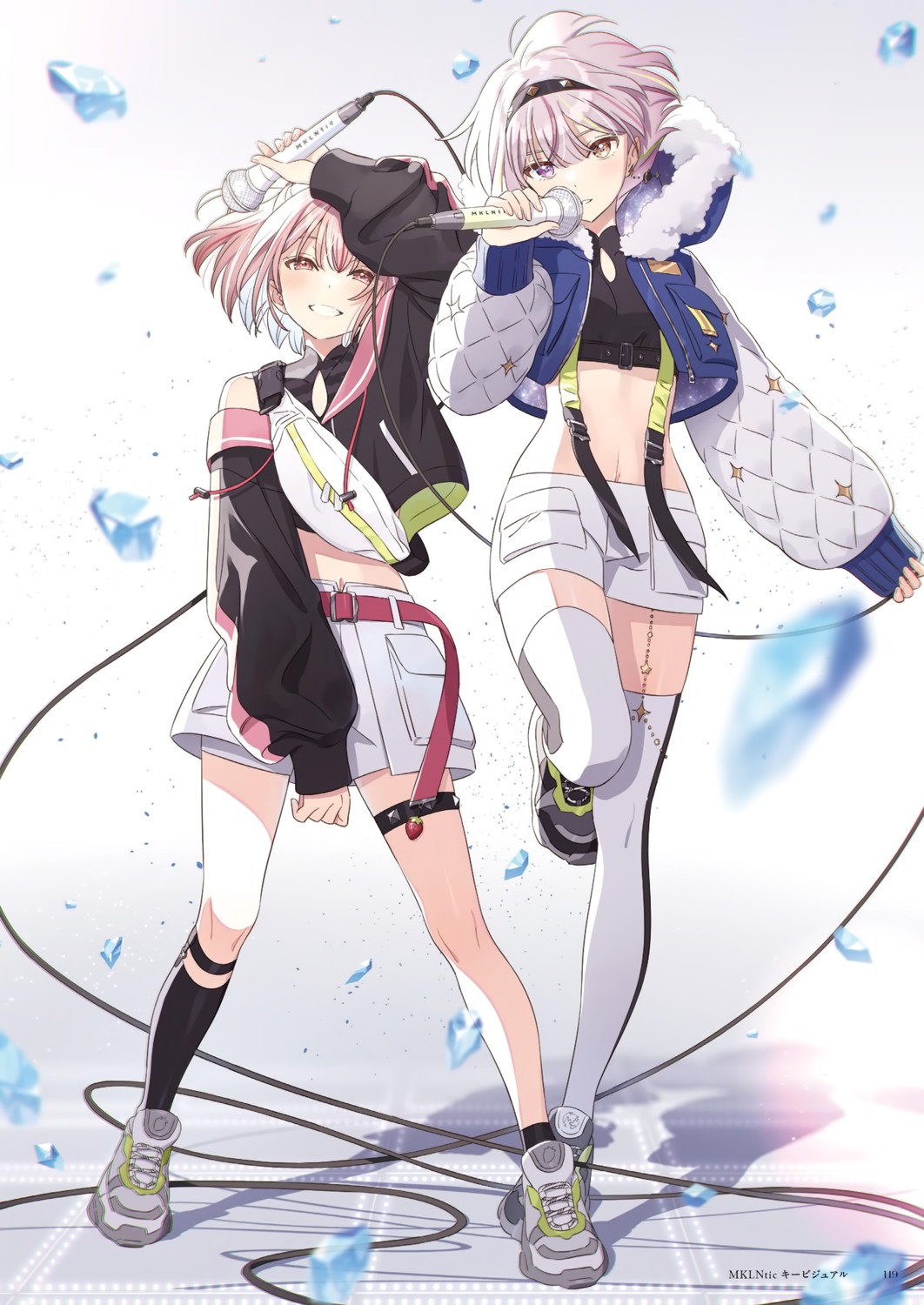 garter, hechima, heterochromia, kano_mahoro, lon_(mklntic), stockings, thighhighs