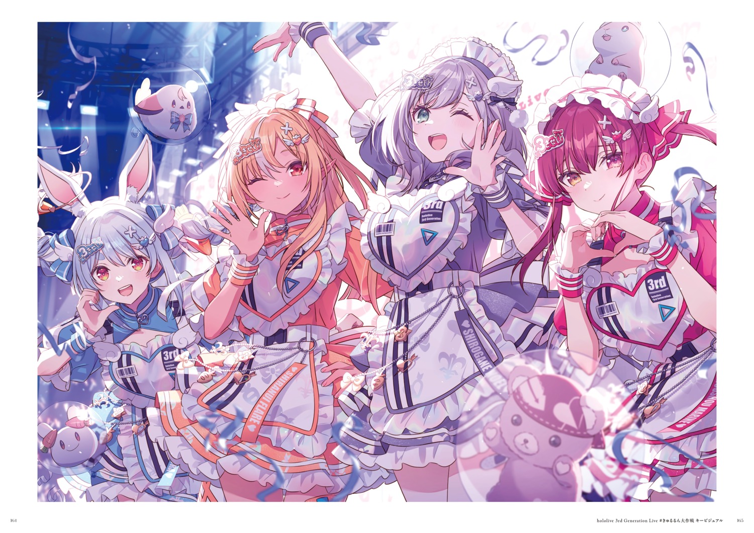 animal_ears, bandaid, bunny_ears, elf, hechima, heterochromia, hololive, houshou_marine