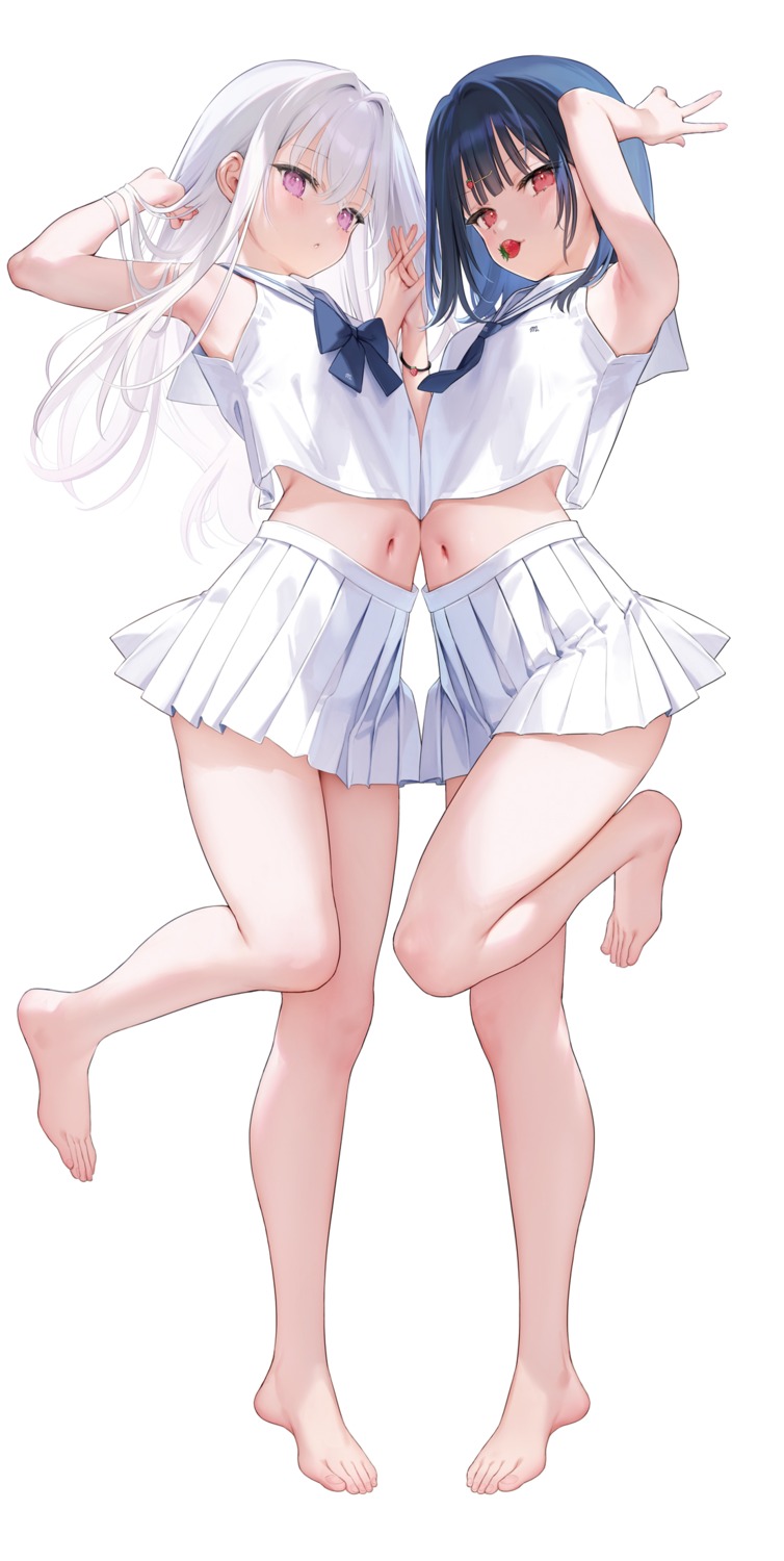 ichigo_(mignon), mignon, seifuku, shiro_(mignon), skirt_lift