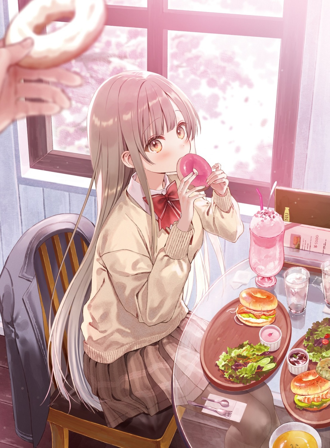 disc_cover, hanekoto, otonari_no_tenshi-sama_ni_itsunomanika_dame_ningen_ni_sareteita_ken, pantyhose, seifuku, shiina_mahiru, skirt_lift, sweater