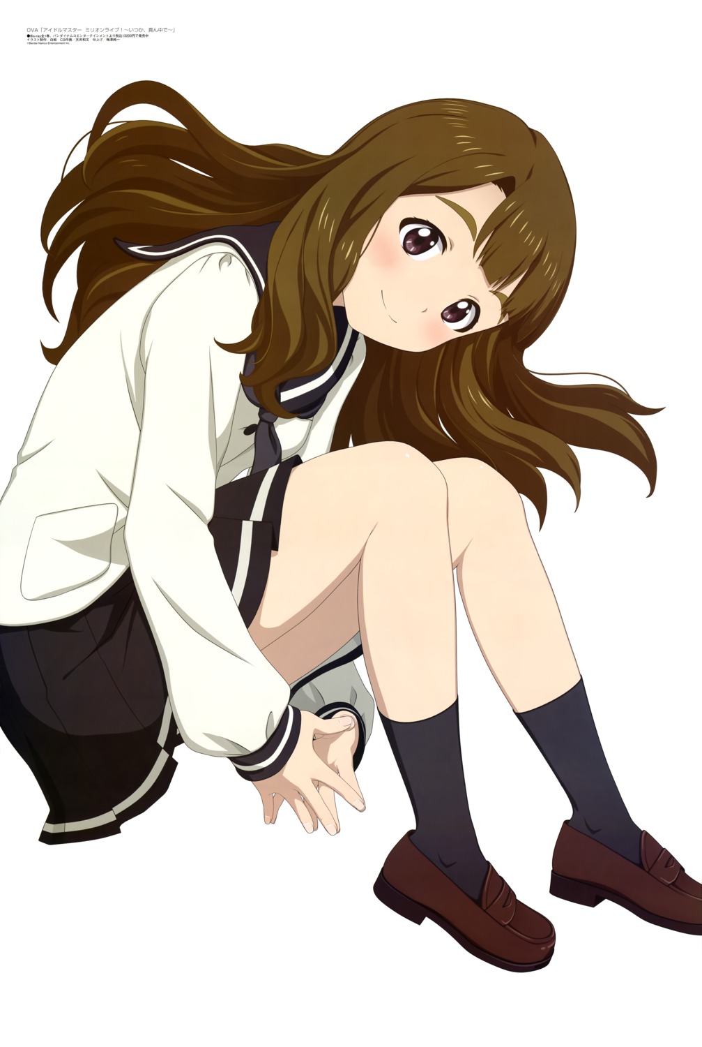 miyao_miya, seifuku, shirogumi_inc., skirt_lift, the_idolm@ster, the_idolm@ster_million_live!