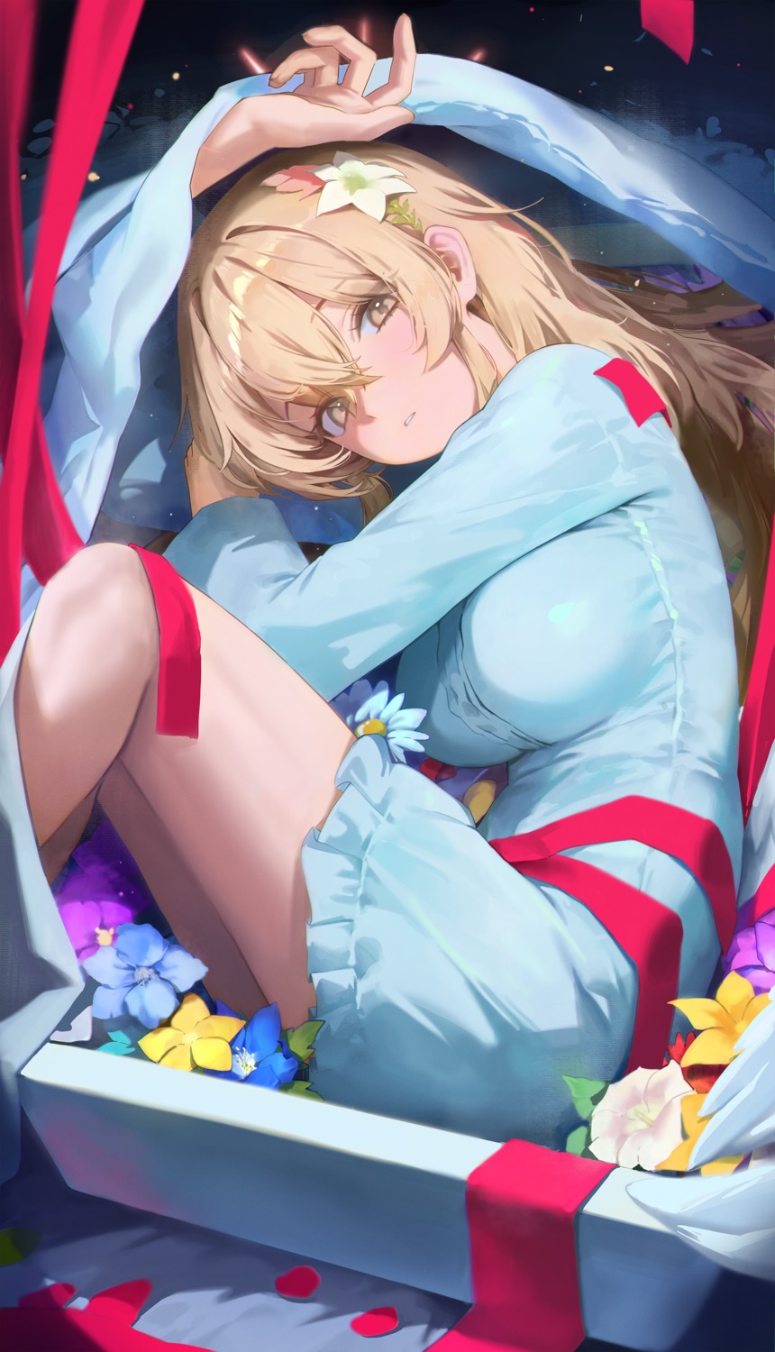 angel, blue_archive, kirifuji_nagisa, ori_(0rizuru), pajama, sheets, skirt_lift, wings