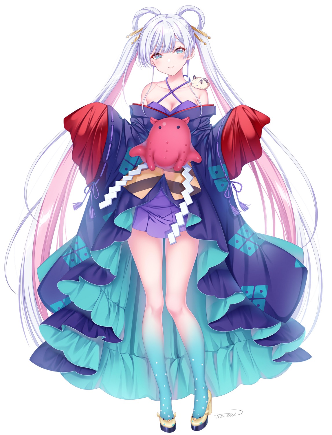 chou_kaguyahime!, heels, japanese_clothes, runami_yachiyo, twinbox