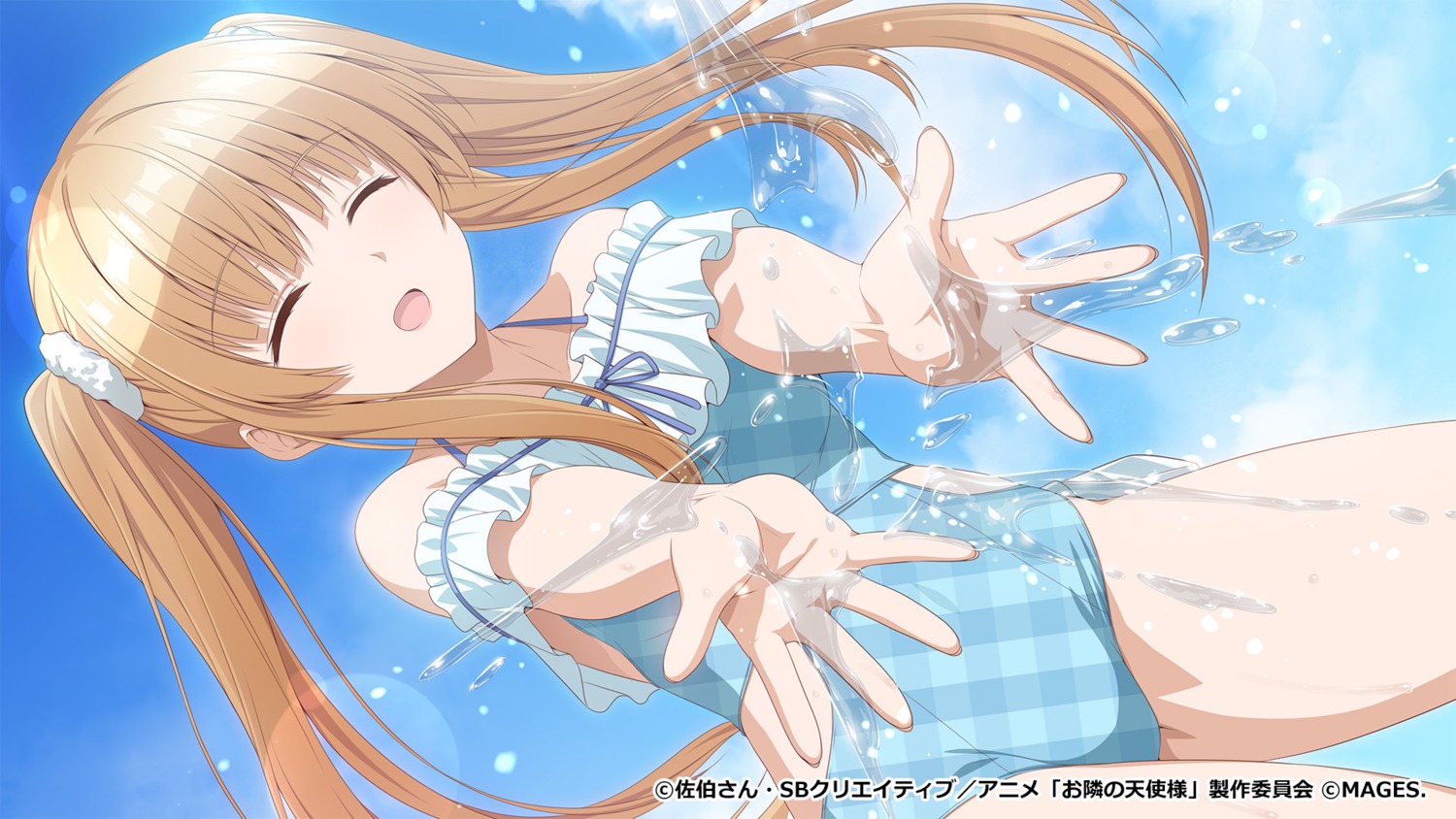 game_cg, mages., otonari_no_tenshi-sama_ni_itsunomanika_dame_ningen_ni_sareteita_ken, shiina_mahiru, swimsuits, tagme, wet