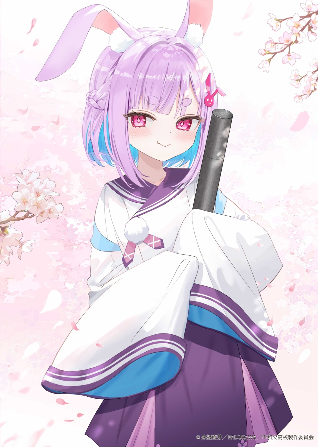 animal_ears, bunny_ears, fuumi, japanese_clothes, jingai_kyoushitsu_no_ningengirai_kyoushi, seifuku, usami_sui