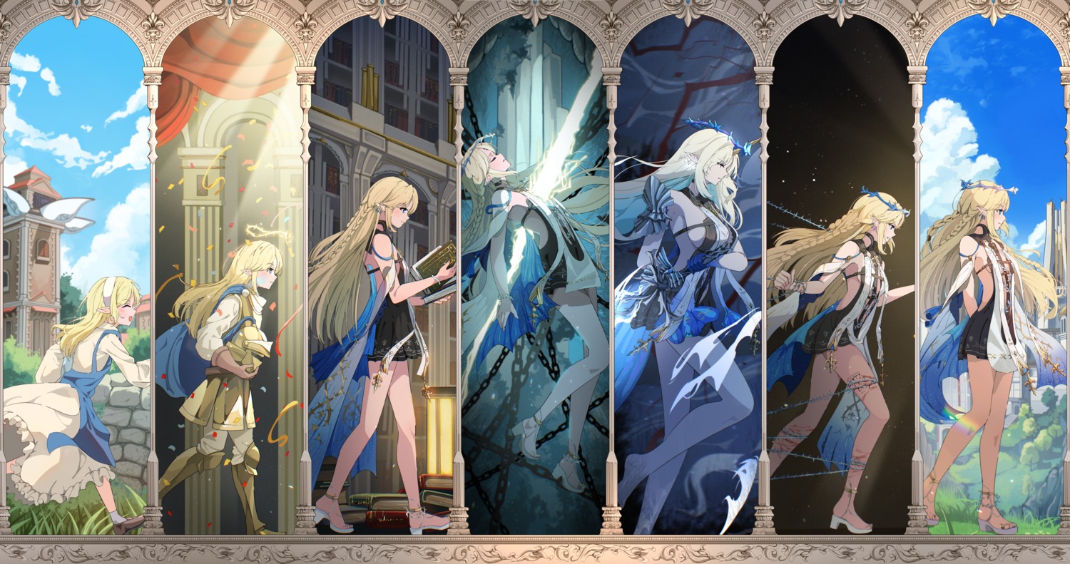 armor, cartethyia, dress, fleurdelys, heels, no_bra, pointy_ears, skirt_lift, tagme, wuthering_waves