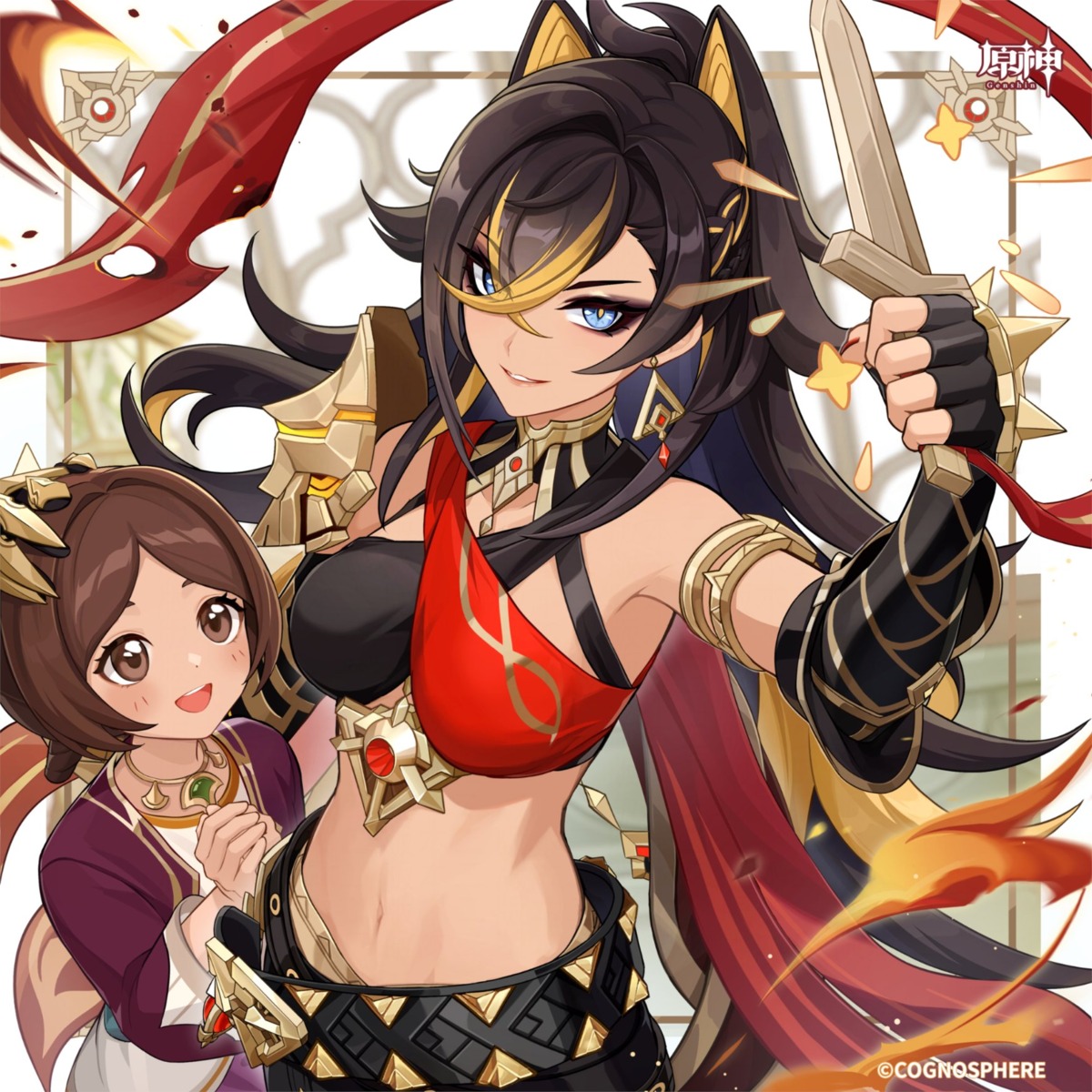 armor, dehya, genshin_impact, tagme, weapon