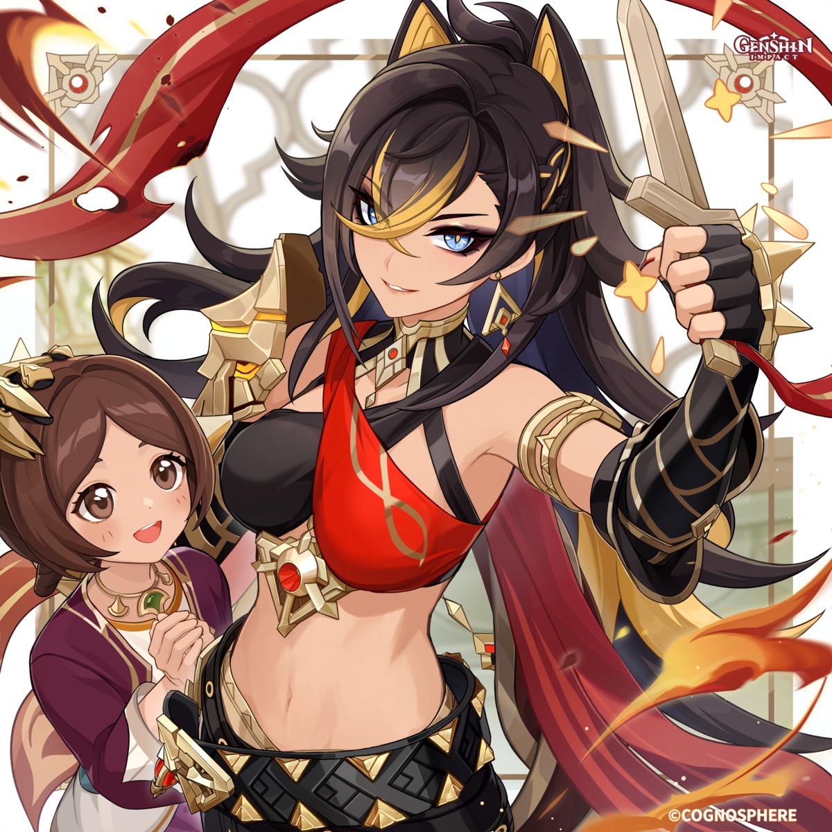 armor, dehya, genshin_impact, tagme, weapon
