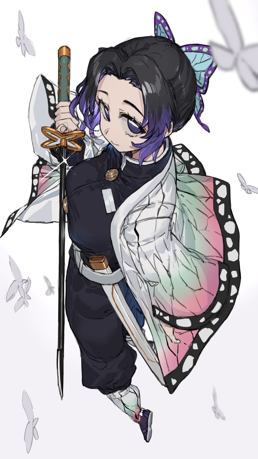 japanese_clothes, kimetsu_no_yaiba, kochou_shinobu, ranf, sword, uniform