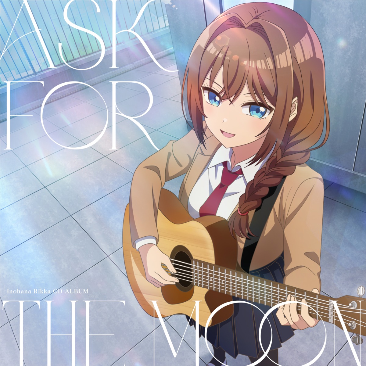 disc_cover, guitar, inohana_rikka, mayonaka_heart_tune, seifuku, tagme
