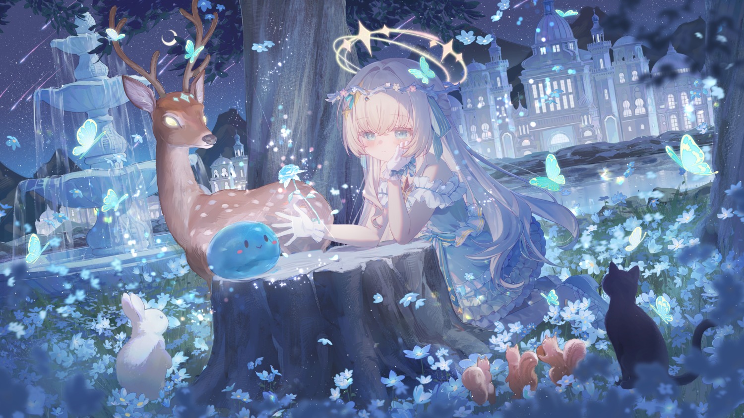 dress, halo, neko, umehara_sei