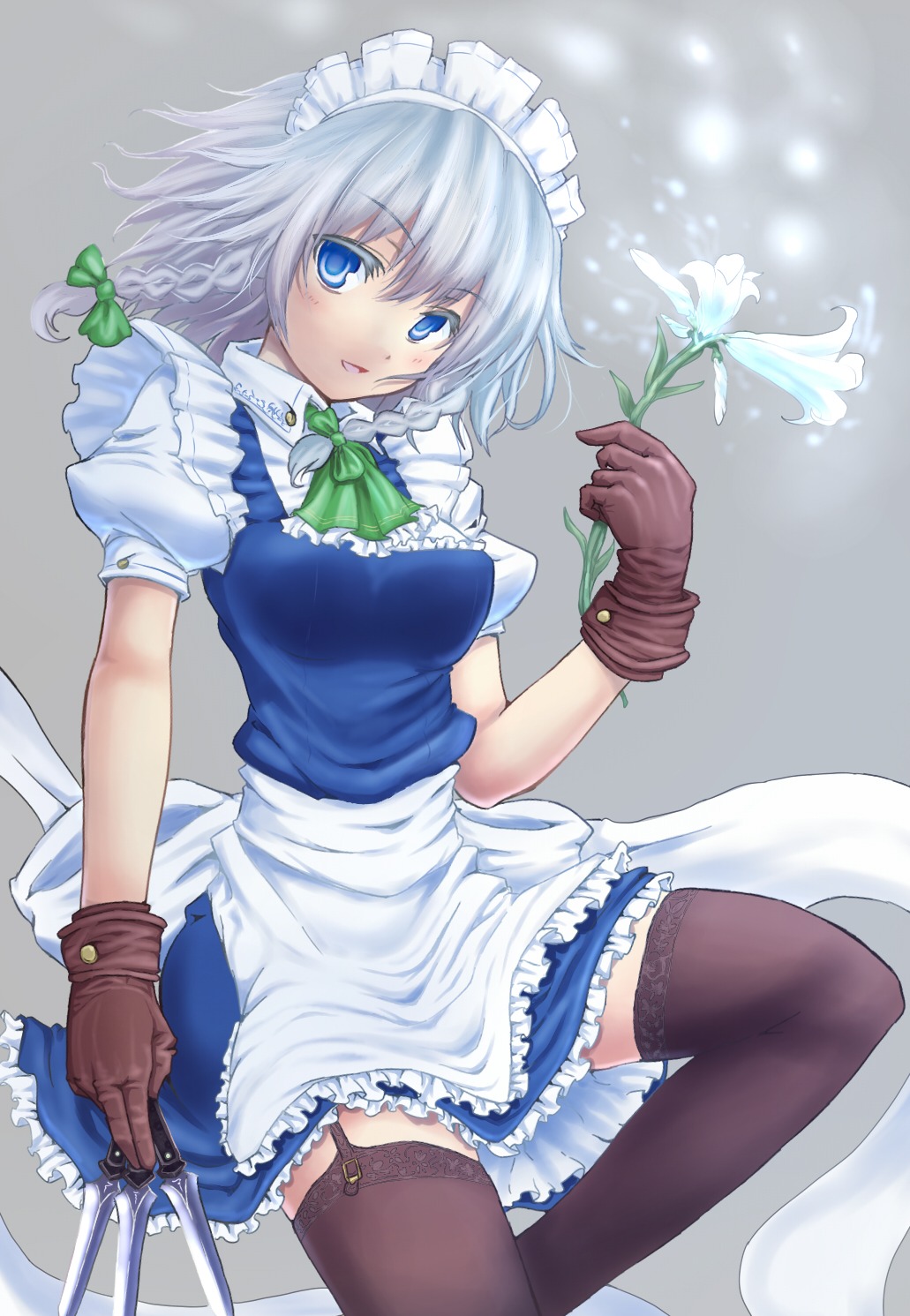 izayoi_sakuya, maid, stockings, sumisu_(mondo), thighhighs, touhou