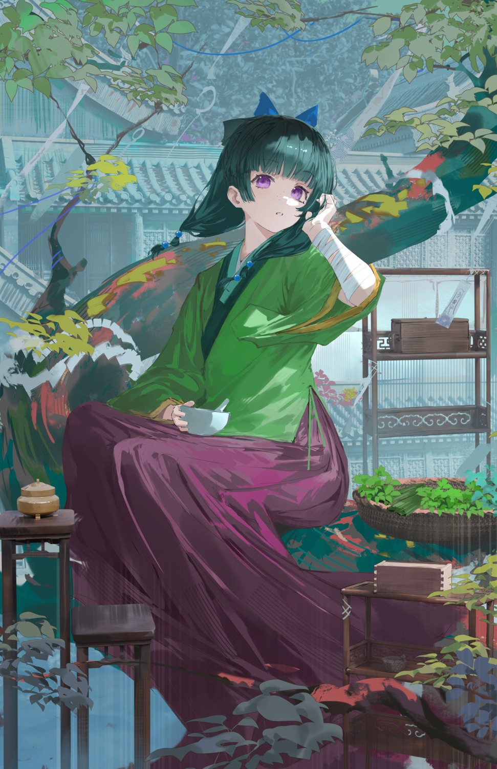 asian_clothes, bandages, darr1o, kusuriya_no_hitorigoto, maomao_(kusuriya)