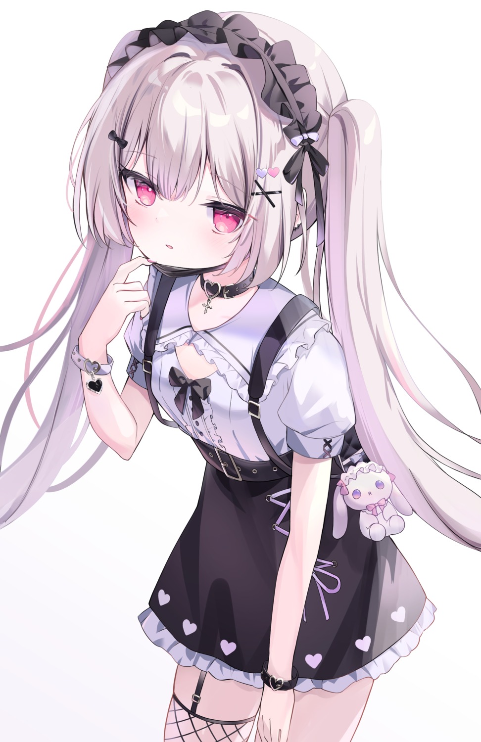 fishnets, fujii_shino, gothic_lolita, lolita_fashion, stockings, thighhighs