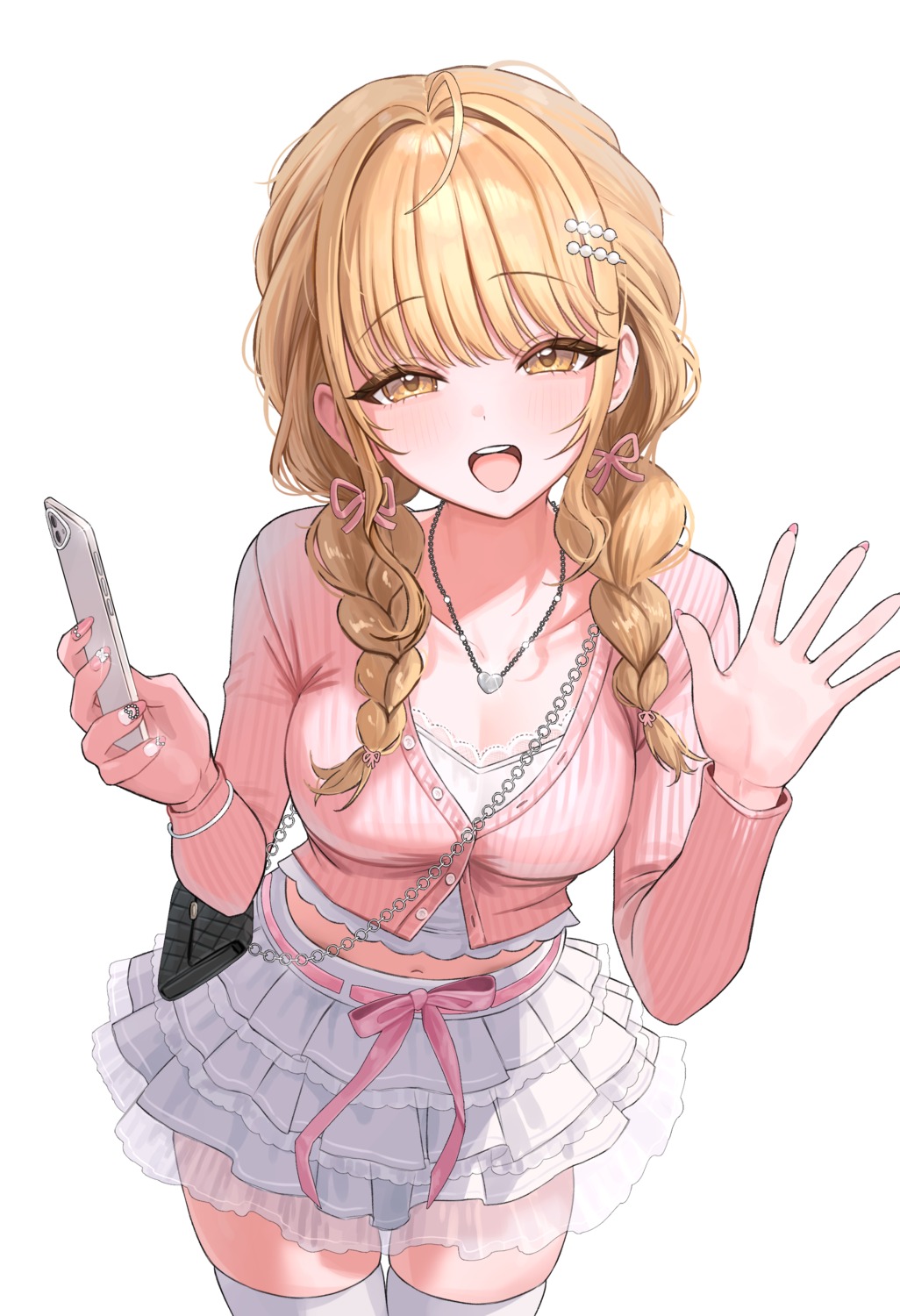 fujita_kotone, gakuen_idolm@ster, see_through, sweater, the_idolm@ster, thighhighs, yamu_(yamu_030)