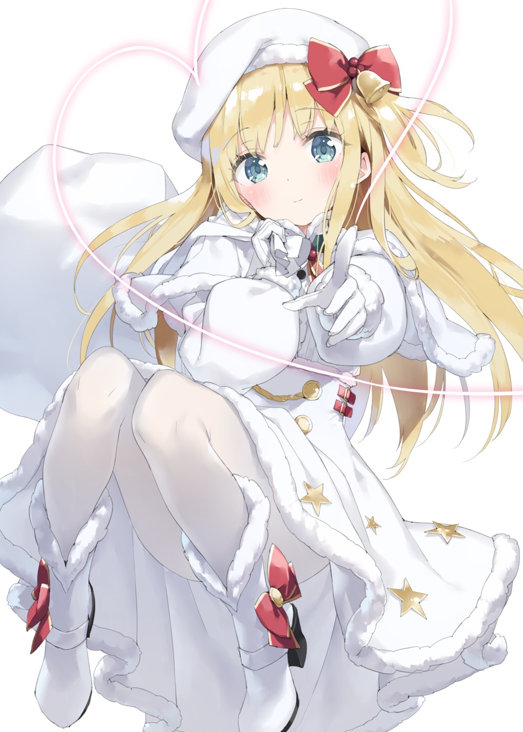 artist_revision, christmas, dress, heels, kani_biimu, pantyhose, shimotsuki_potofu, skirt_lift