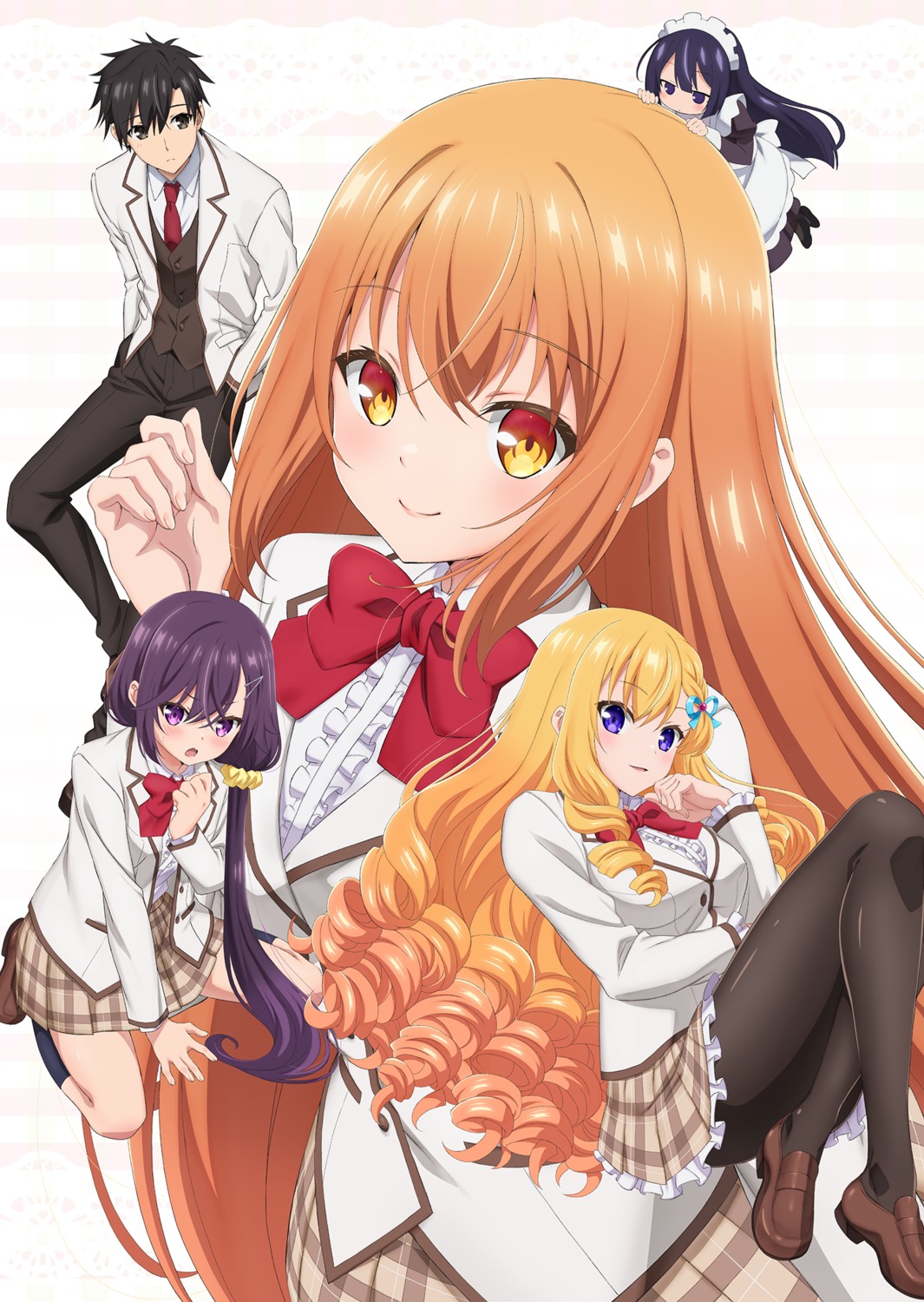 konohana_hinako, maid, miyakojima_narika, pantyhose, saijo_no_osewa, seifuku, skirt_lift, tagme