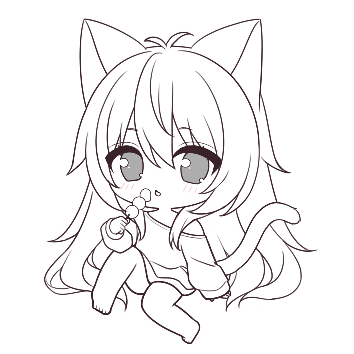 ai_(wakaba-iro_no_quartet), animal_ears, chibi, lump_of_sugar, moekibara_fumitake, nekomimi, sketch, tail