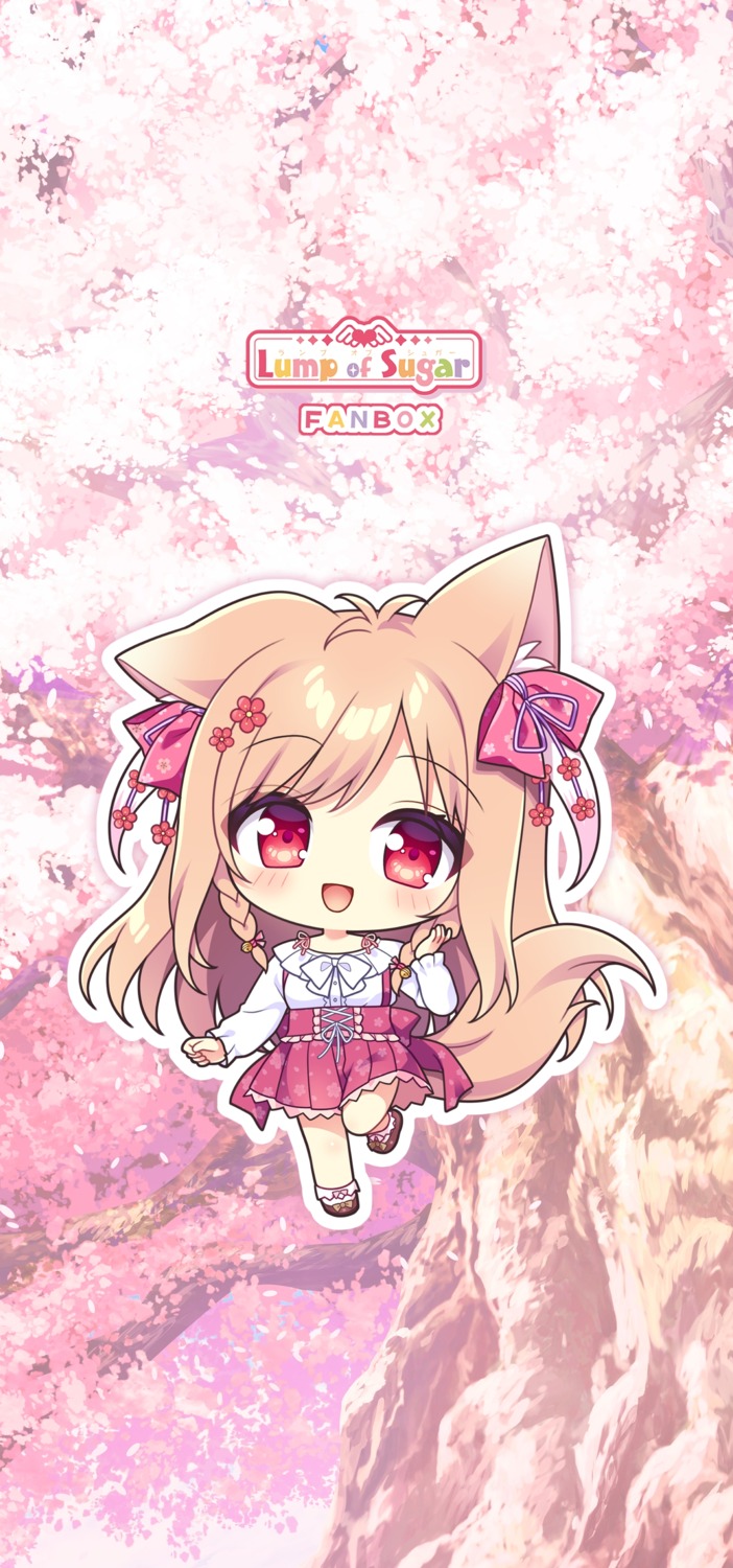 animal_ears, chibi, kitsune, lump_of_sugar, mito_kohaku, moekibara_fumitake, tail, tayutama