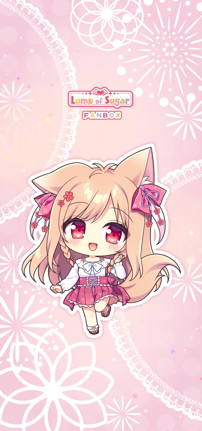animal_ears, chibi, kitsune, lump_of_sugar, mito_kohaku, moekibara_fumitake, tail, tayutama