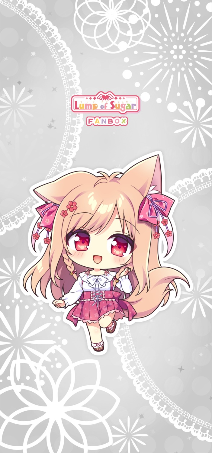 animal_ears, chibi, kitsune, lump_of_sugar, mito_kohaku, moekibara_fumitake, tail, tayutama