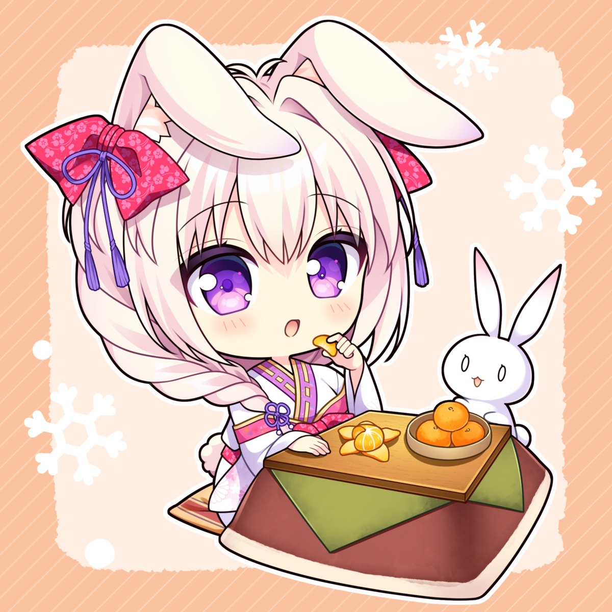 animal_ears, bunny_ears, chibi, inashiro_mikoto, kimono, lump_of_sugar, madohi_shiroki_no_kamikakushi, moekibara_fumitake