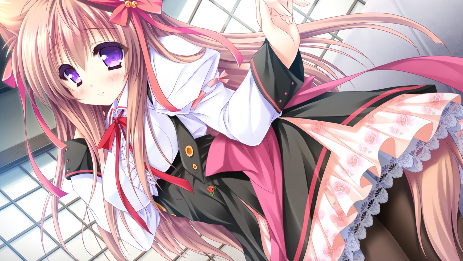 animal_ears, kitsune, lump_of_sugar, mito_mashiro, moekibara_fumitake, pantyhose, see_through, seifuku, tail, tayutama, tayutama_2