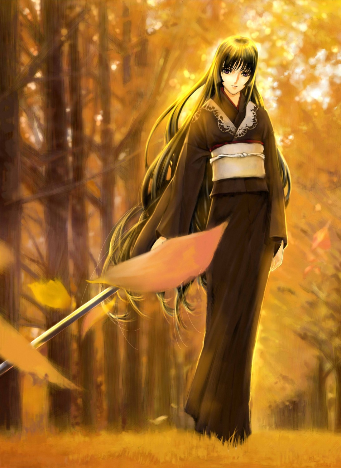 jian_huang, kimono, sword