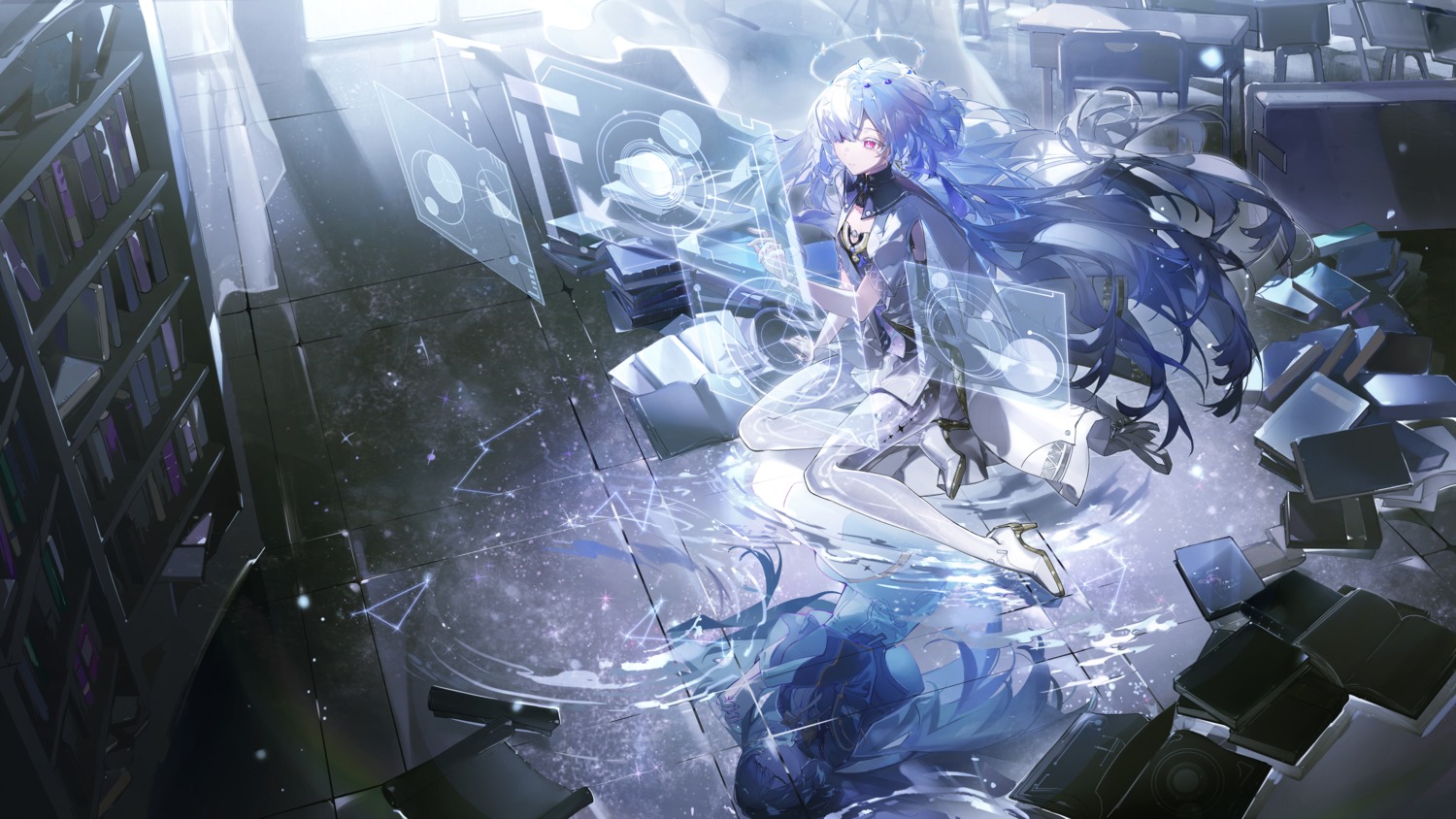 halo, heels, kaekaeki, mornye, see_through, tattoo, wuthering_waves
