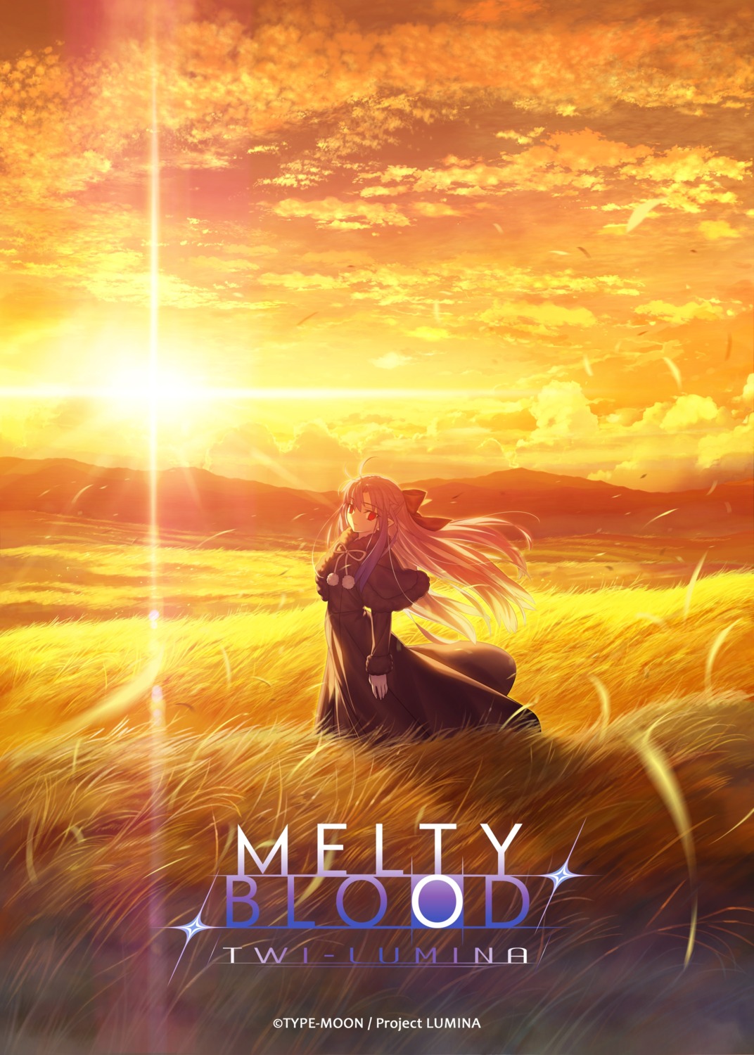 aniplex, dress, landscape, melty_blood, melty_blood:_twi-lumina, pointy_ears, takeuchi_takashi, tsukihime