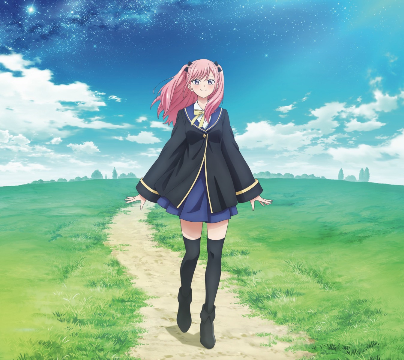disc_cover, kuroneko_to_majo_no_kyoushitsu, seifuku, spica_virgo, tagme, thighhighs