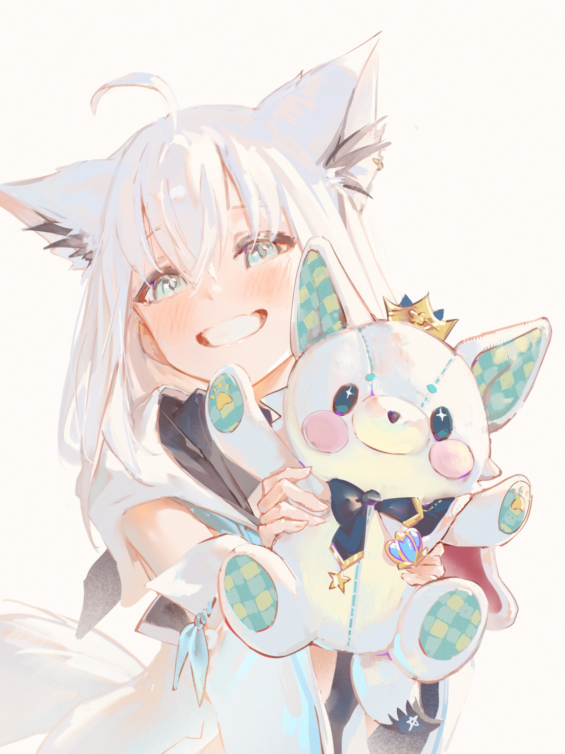 animal_ears, hololive, hololive_gamers, hyde_(tabakko), kitsune, shirakami_fubuki, tail