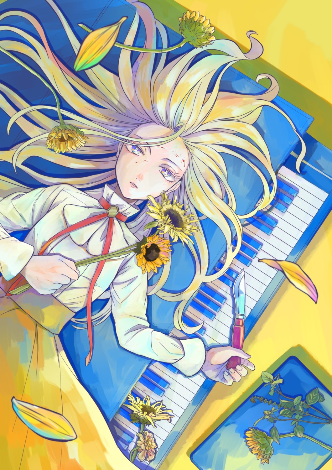 blood, haizaki_sara, hotel_inhumans, tajima_ao, weapon