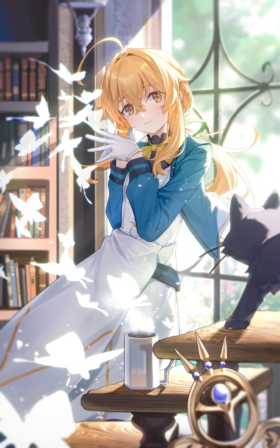 monica_everett, neko, nero_(silent_witch), seifuku, silent_witch, xiu_kukkii