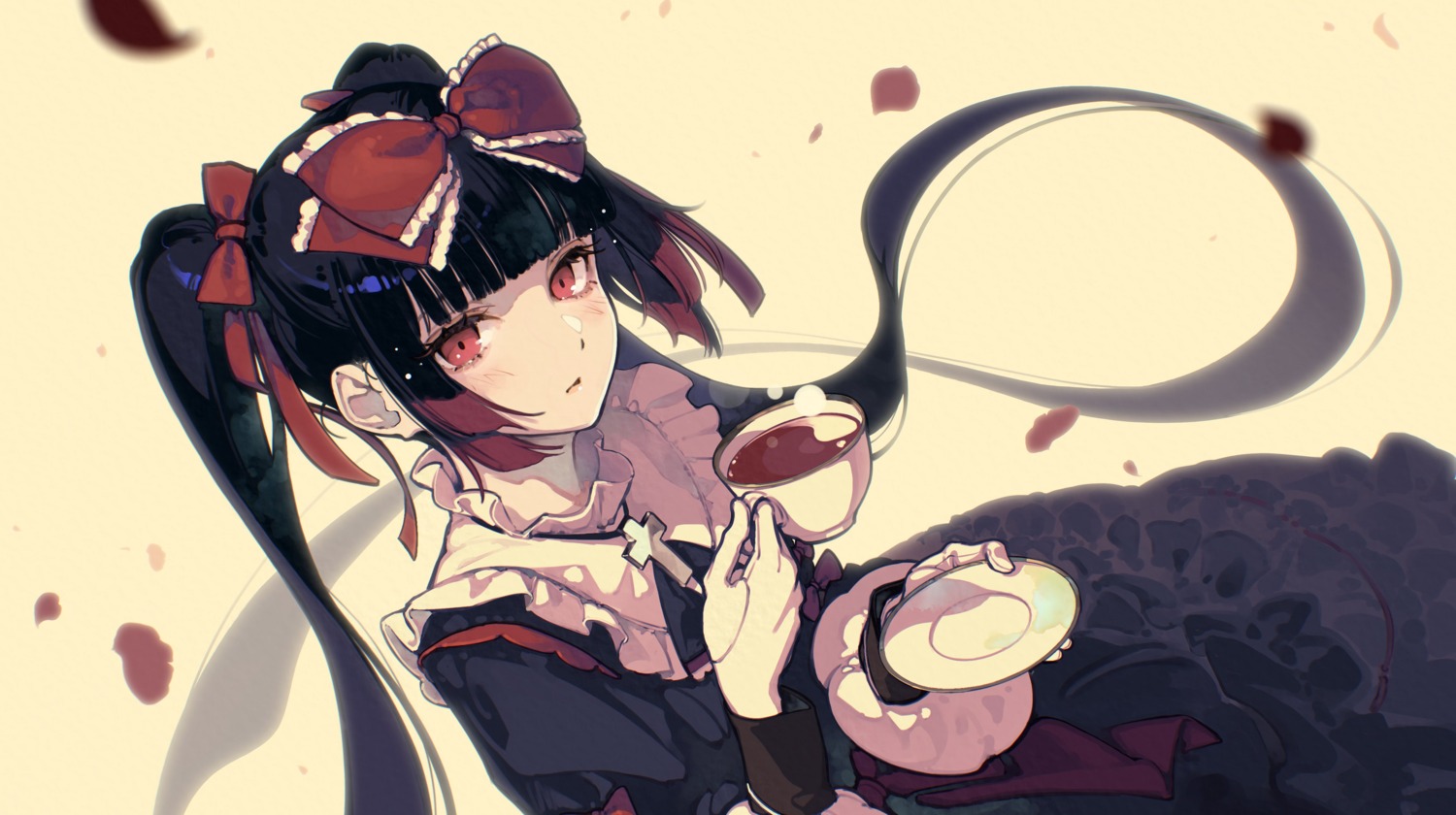 dress, endcard, gokubara_michica, gothic_lolita, hidari, lolita_fashion, needy_girl_overdose