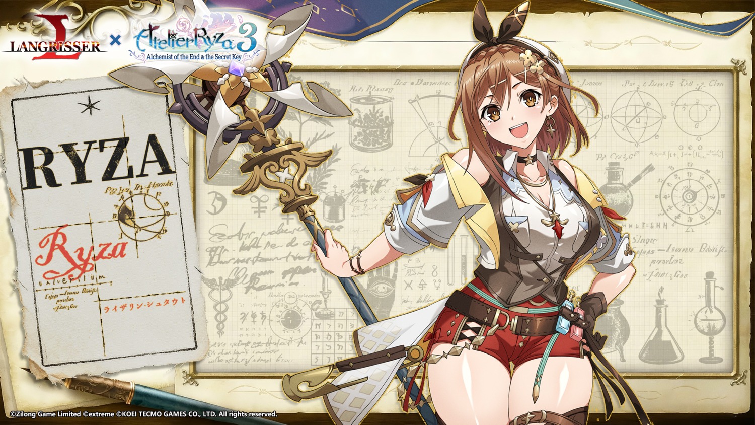 atelier, atelier_ryza, atelier_ryza_3, cleavage, garter, open_shirt, reisalin_stout, tagme