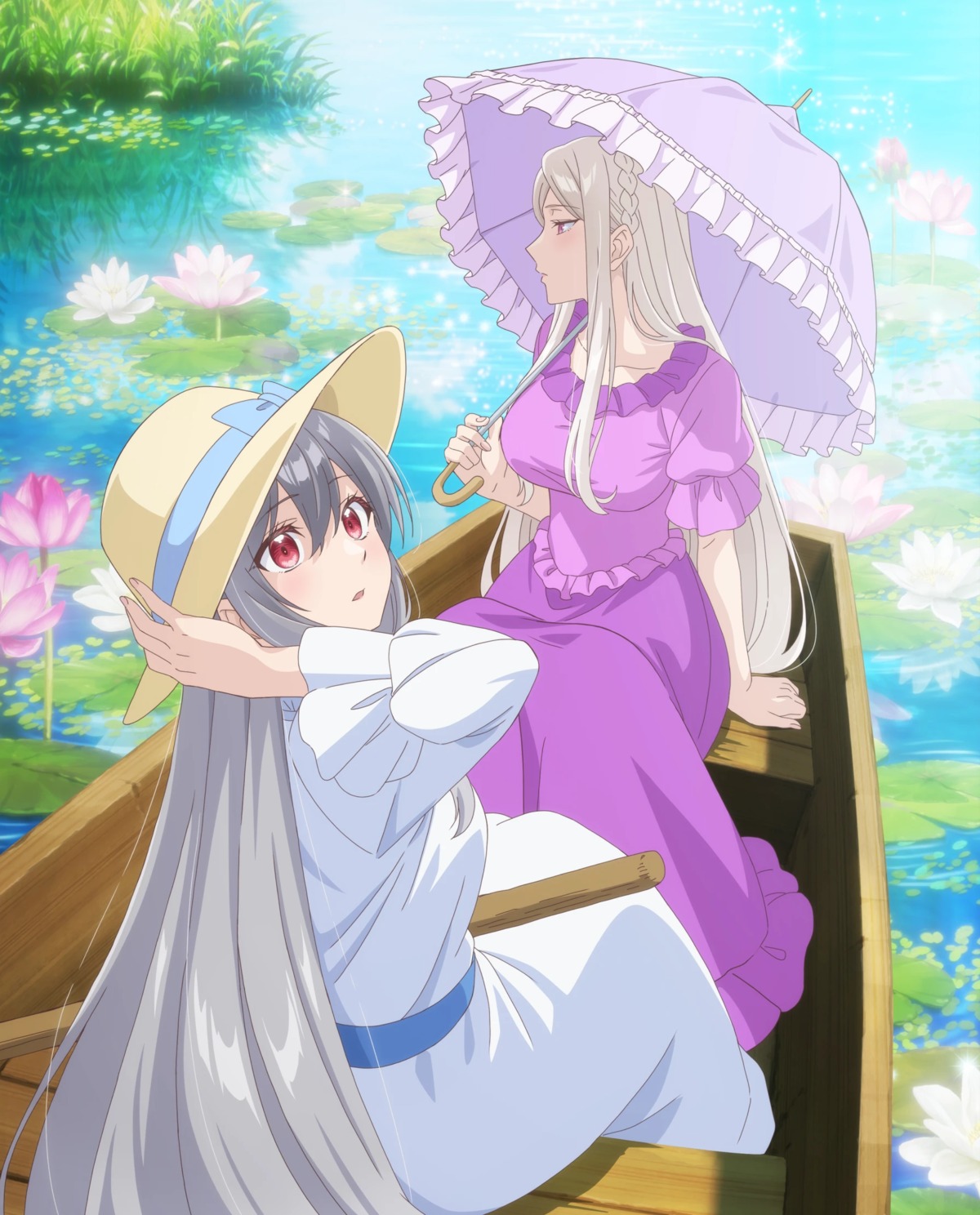 carolina_ruby_martinez, dress, flora_sanchez, mujikaku_seijo_wa_kyou_mo_muishiki_ni_chikara_wo_tare_nagasu, tagme, umbrella