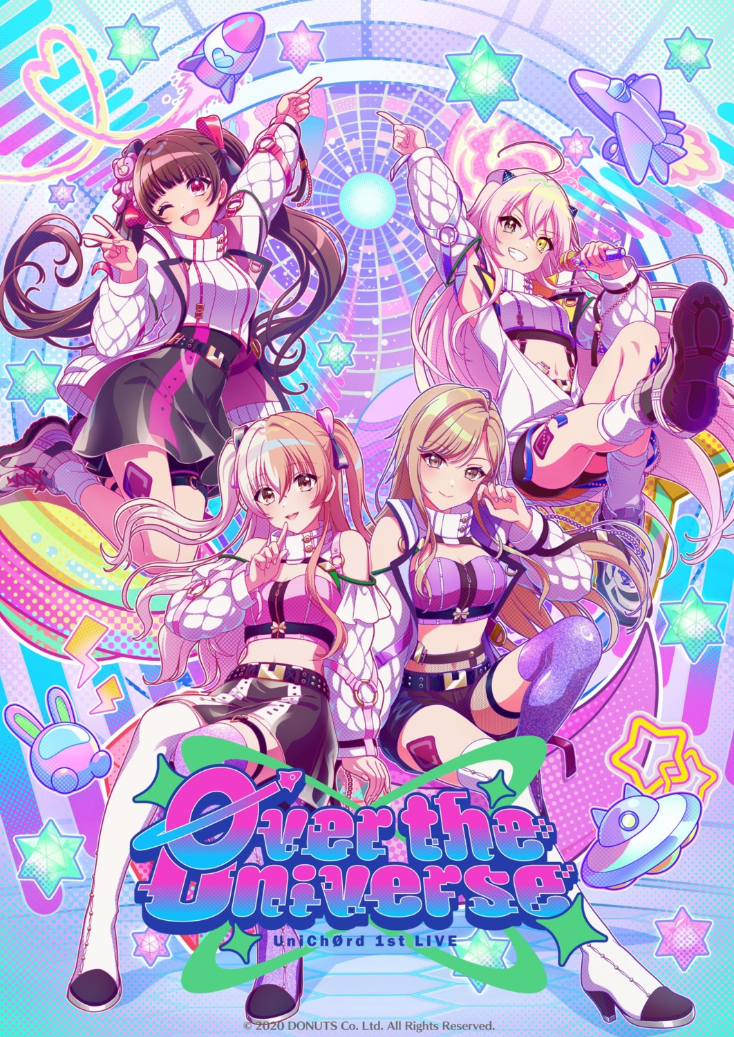 d4dj, garter, heels, heterochromia, ichihoshi_lumina, jpeg_artifacts, kaibara_michiru, see_through