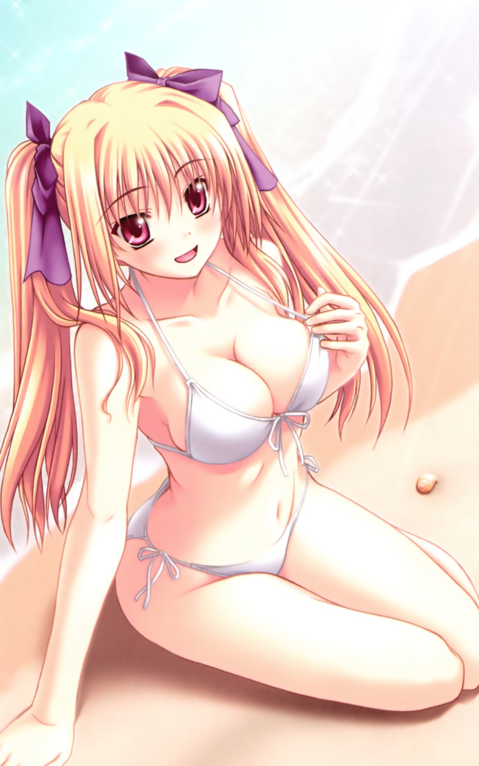 bikini, cleavage, kannatsuki_noboru, shinkyoku_soukai_polyphonica, swimsuits, yugiri_perserte