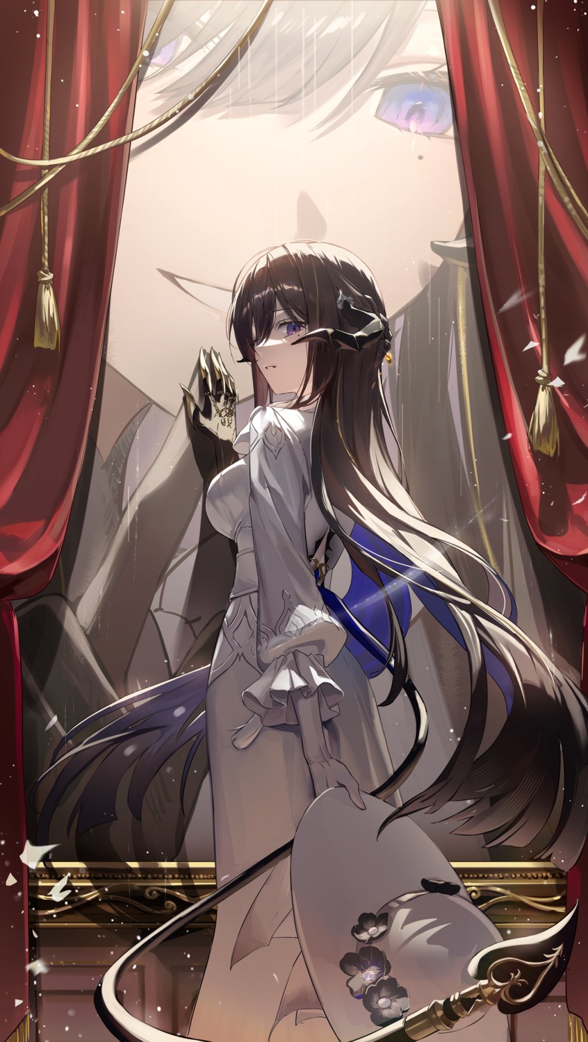 armor, constance, dress, ekina_(1217), honkai:_star_rail, horns, tail