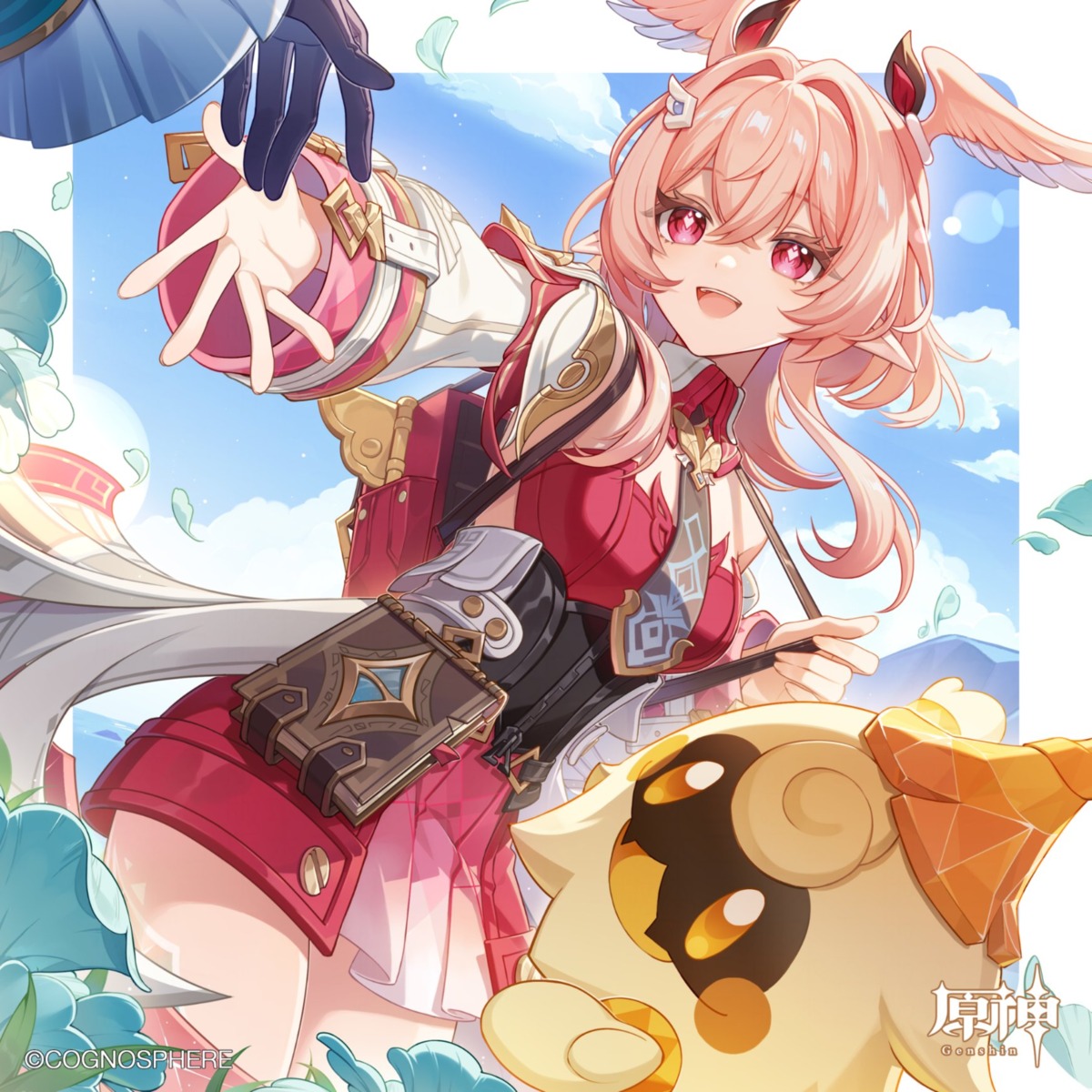 genshin_impact, linnea_(genshin_impact), no_bra, pointy_ears, tagme, wings